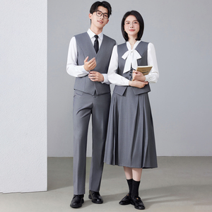 Gilet e Gonna Professionali per Completo, Abbigliamento da Lavoro di Alta Gamma per Uomo e <span class=keywords><strong>Donna</strong></span>, Servizio Clienti, Reception Hotel - Product Image 4