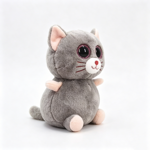 ตุ๊กตาแมวสีเทาแบบกำหนดเอง ขนาด 12 ซม. ตาโตวิบวับ สำหรับเด็กอายุ 5-7 ปี ในวันเกิด - Product Image 3