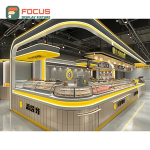 Modern Cafe Service Counter Tempered Glass Front Coffee Bean Display Area Storefront Service Counter - Product Image 5