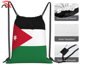<span class=keywords><strong>Sac</strong></span> à dos à cordon en polyester avec drapeau national de la Jordanie, idéal pour les événements patriotiques en plein air et la salle de <span class=keywords><strong>sport</strong></span> - Product Image 4