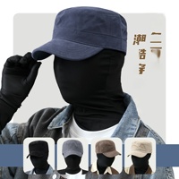 Gorra de Béisbol de 6 Paneles con Parte Superior Plana, de Algodón Cepillado, Sensación Premium, Cierre Trasero Ajustable, Visera Ancha, Protección Solar, Unisex, Cuatro Tallas