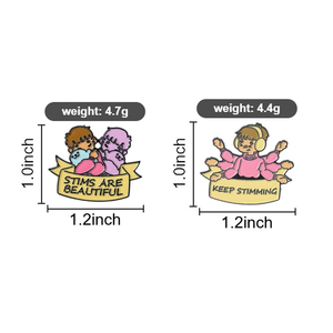 Broches émaillées imprimées UV 'Keep Swimming', magnifiques broches de neurodiversité, badges de revers, bijoux en gros - Product Image 6