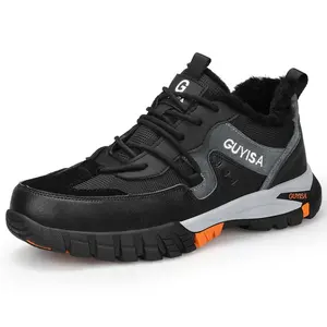 Sapatos de segurança masculinos de cano baixo para atividades ao ar livre, bota de trabalho respirável, biqueira de aço anti-punctura, calçado esportivo para trabalho