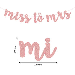 Guirlande de bannière dorée à paillettes « <span class=keywords><strong>Miss</strong></span> to Mrs » pour fête de mariage et demande en mariage - Product Image 3