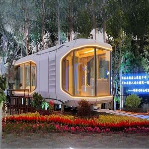 Maison préfabriquée <span class=keywords><strong>en</strong></span> acier Villa <span class=keywords><strong>de</strong></span> luxe modulaire moderne Apple Cabine Pod Space Capsule Conteneur Maisons Capsule Spatiale Chambre à vendre - Product Image 3