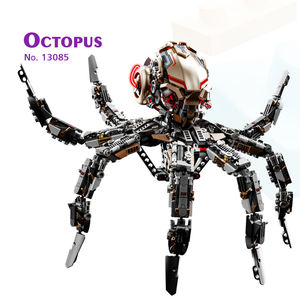 MJI 13085 Pieuvre mécanique avec lumière, modèle de blocs à assembler, jouet éducatif pour enfants, puzzle, ensemble de blocs de construction en plastique, Juguetes - Product Image 1