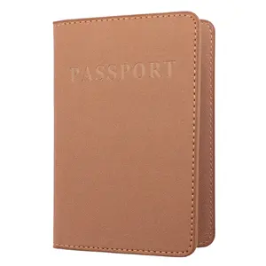 Wholesale cheap Pu leather passport cover holder travel gift passport protective cover case Certificate passport and card holder