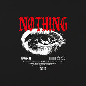 Nothing Eye Print T-shirt noir à manches courtes 100% coton respirant pour hommes Q130 - Product Image 3