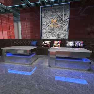 سعر الجملة من المصنع طاولة إضاءة ليد حديثة بسيطة بار ملهى ليلي من الفولاذ المقاوم للصدأ حجر متكلس مخصص صخري - Product Image 2