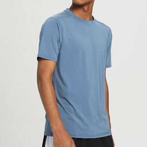 T-shirt riflettente a secco fresca da uomo con stampa atletica sportiva all'ingrosso per Fitness estivo ad asciugatura rapida - Product Image 3