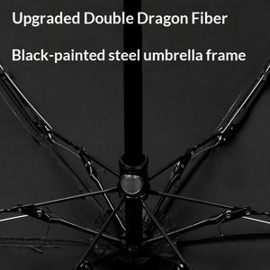 Parapluie de poche mini rétractable à cinq plis, imprimé, noir, en vinyle, protection UV, cadeau d'affaires pour femmes - Product Image 4