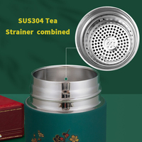 Frasco de vacío con pantalla de temperatura de 16oz Frasco de té aislado de doble pared de acero inoxidable con infusor Botella de agua con impresión UV 3D