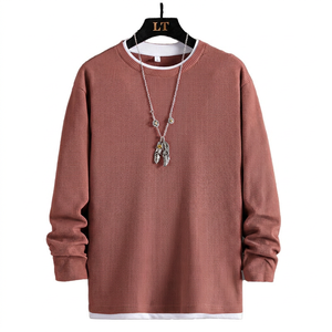 Suéter Informal de Punto Holgado para Hombre, Cuello Redondo, Color Sólido, para Otoño - Product Image 4