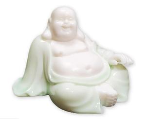 Figurine de <span class=keywords><strong>bouddha</strong></span> en céramique blanche, 1 pièce, ornements de voiture (hilarant) - Product Image 3