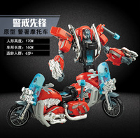 Nueva llegada Cool Anime Robot coche figura de acción 5 patrón plástico ingeniería modelo transformación coche de juguete para niños entretenido