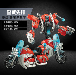 Nueva llegada Cool Anime Robot coche figura de acción 5 <span class=keywords><strong>patrón</strong></span> plástico ingeniería modelo transformación coche de juguete para niños entretenido - Product Image 2