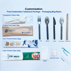 Nhựa dao kéo sinh thái thiết lập dao nĩa muỗng-FDA và CE chứng nhận tùy chỉnh bao bì cho các nhà hàng sử dụng nhà máy trực tiếp - Product Image 4