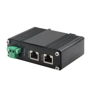 Din Rail Industriële 10/100/1000Mbps 8023at Poe Splitter 24V Dc Uitgangsspanning