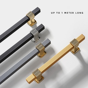 Schrankgriffe mit tiefen Gewindelöchern, robuste Möbelgriffe, rutschfestes, gestreiftes Design für Schrank, Kleiderschrank, Schublade, einfache Installation - Product Image 3