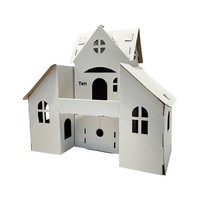 Maison de puzzle 3D en papier créative faite à la main, jouet de montage DIY, maisonnette pour enfants de maternelle