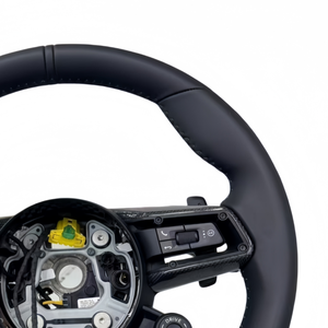Volante de Cuero para <span class=keywords><strong>Porsche</strong></span> 911 <span class=keywords><strong>964</strong></span> 993 996 997 991 992 718 986 987 981 982 Boxster Cayman Cayenne Panamera con Perilla - Product Image 3