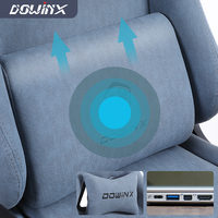 Dowinx Big and Tall Chaise de jeu haut de gamme en tissu avec repose-pieds, technologie de vente en gros