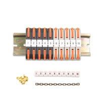 Connecteur de câblage modulaire à montage sur rail DIN, à connexion rapide sans vis, remplace le bornier de type britannique