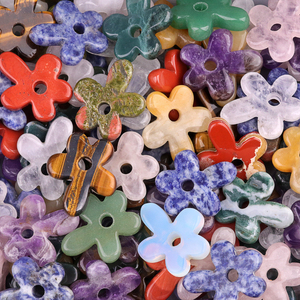 Penjualan Terbaik grosir bentuk bunga <span class=keywords><strong>Opalite</strong></span> batu liontin batu penyembuhan perhiasan untuk DIY gantungan kunci kalung membuat hadiah - Product Image 5