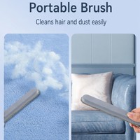 Rouleau anti-poils réutilisable en plastique carré mignon – Grattoir à poils double face pour chiens/chats, tapis et canapé