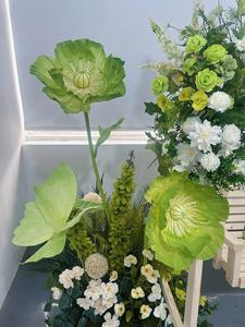 Décoration de mariage vert fête décoration mur fond géant vertical papier fleur papier art papillon - Product Image 3