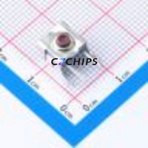 GT-TC158D-H0325-L1 Tactile Switch Through hole Switch Single Pole Single Throw Round Button 2.3N Right Angle Insert - Product Image 1