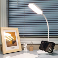 2022 nouvelle petite lampe de lecture de table pour protéger les yeux lampe de nuit led avec support de téléphone portable