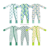 Expédition rapide, vêtements pour bébé en bambou doux, pyjama en bambou RTS, ensemble deux pièces pour enfants, ensemble de vêtements de nuit à manches longues pour enfants