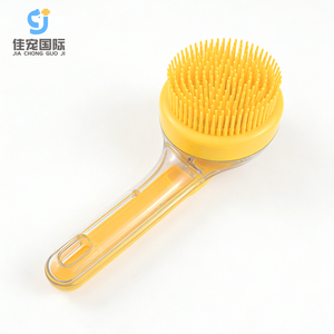Cepillo de baño sostenible para mascotas, dispensador de champú de PP y silicona, ducha de cerdas, productos de limpieza y aseo para mascotas, cepillo para perros y gatos - Product Image 1