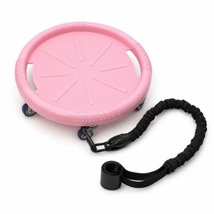Plateforme d'équilibre rose en plastique à 4 roues pour entraînement abdominal, yoga et pilates - Product Image 5