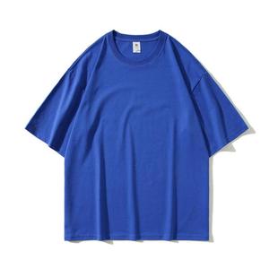 100% cotton <b>Men's</b> Tshirt Casual Knitted <b>Compressed</b> Blank Oversized Rib Crewneck Heavyweight Cotton T-<b>shirt</b> - Product Image 2