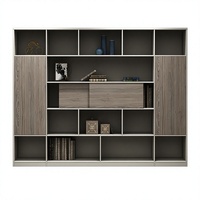Armoire de classement et casier de bureau en bois, style commercial moderne et minimaliste de Foshan, avec serrure à poussoir-tirer et conception à cloisons