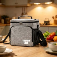 Sac isotherme personnalisé en tissu Oxford 600D épais avec bandoulière, grand sac isotherme pour aliments et vin