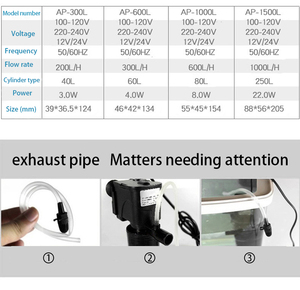 Bomba Sumergible con Filtro de Agua para Acuario, Pecera y Estanque, Herramienta para Aumentar el Oxígeno, Personalizable OEM, AC220-24V - Product Image 6