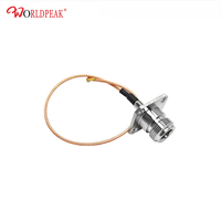 Câble de montage sur panneau à longueur standard N Femelle 4 trous à UFL Pigtail RG178 pour antenne PCB