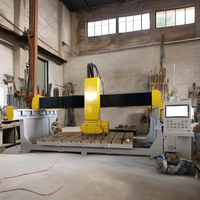 Máquina de corte de piedra JK, sierra CNC de 5 ejes, router de puente para piedra con controlador de servomotor y software en Jinan