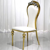 Chaise de mariée trône du roi en or Offre Spéciale chaise d'événement de luxe pour banquet de mariage