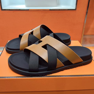 <span class=keywords><strong>Sandali</strong></span> da uomo in vera pelle stile coreano, leggeri, traspiranti, morbidi, comodi, di tendenza estiva, con ricamo, per abbigliamento casual - Product Image 2