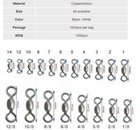 Konektor Putar Baja Tahan Karat Tugas Berat untuk Pancing, Aksesoris Pengait Snap untuk Memancing di Laut