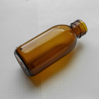 Bouteilles en verre ambré pour sirop médicinal de 30 ml, 100 ml, 120 ml, avec bouchon à vis, impression sérigraphique, vides
