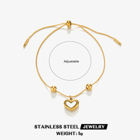 Ensemble de bijoux personnalisés en acier inoxydable 316 et or 18 carats, cadeau d'amour pour la Saint-Valentin, collier, bracelet et boucles d'oreilles en forme de cœur en coquille blanche