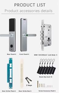 <span class=keywords><strong>Serratura</strong></span> Intelligente in Alluminio con App TTLock/Tuya, Impronta Digitale Biometrica, Occhio Magico, Password Digitale, <span class=keywords><strong>Chiave</strong></span>, Scheda Smart e Archiviazione Cloud per Porta d'Ingresso - Product Image 4