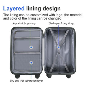 大容量 スピナーホイール付きスーツケース 耐久性 ビジネス 旅行用 キャリーケース 工場出荷価格 バケーション向け トロリーバッグ - Product Image 5