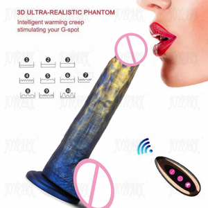 Vibrador Telescópico con Control Remoto, Rotación y Calentamiento, de Silicona Líquida Realista y Suave, <span class=keywords><strong>8</strong></span> Pulgadas, IPx6, JoyPark - Product Image 3