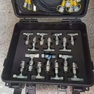 Kit de test hydraulique : 5 tuyaux de test, 5 manomètres, 13 raccords de test, 14 raccords en T - Product Image 5